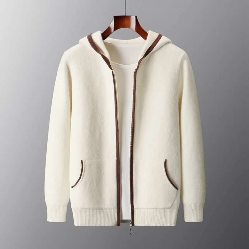 Cashmere Knit Full-Zip Hoodie