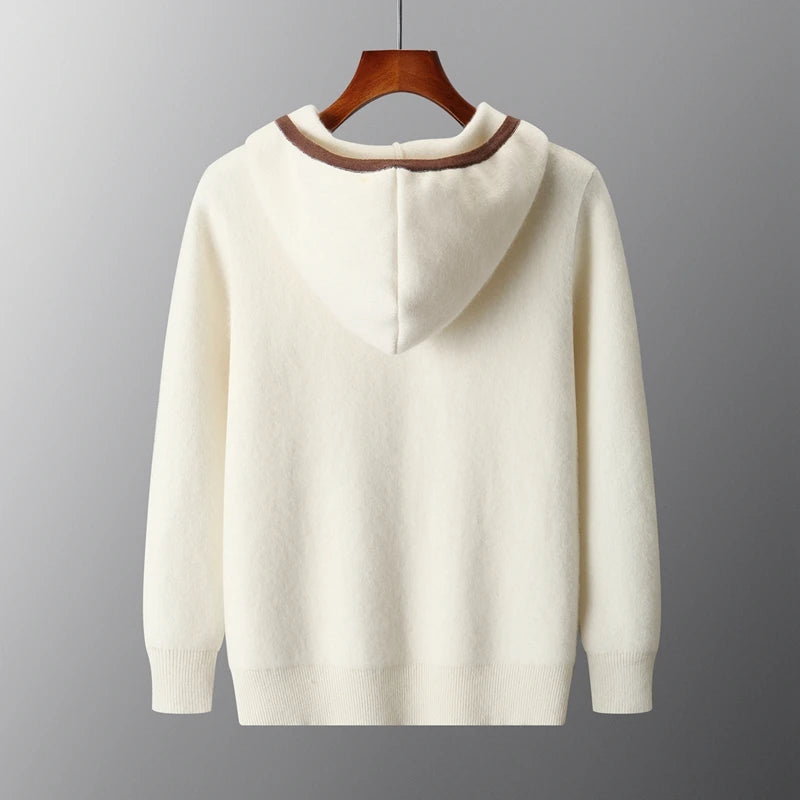 Cashmere Knit Full-Zip Hoodie