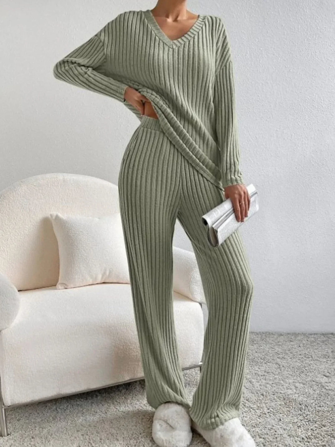 Casual Knitted 2 Piece Lounge Set