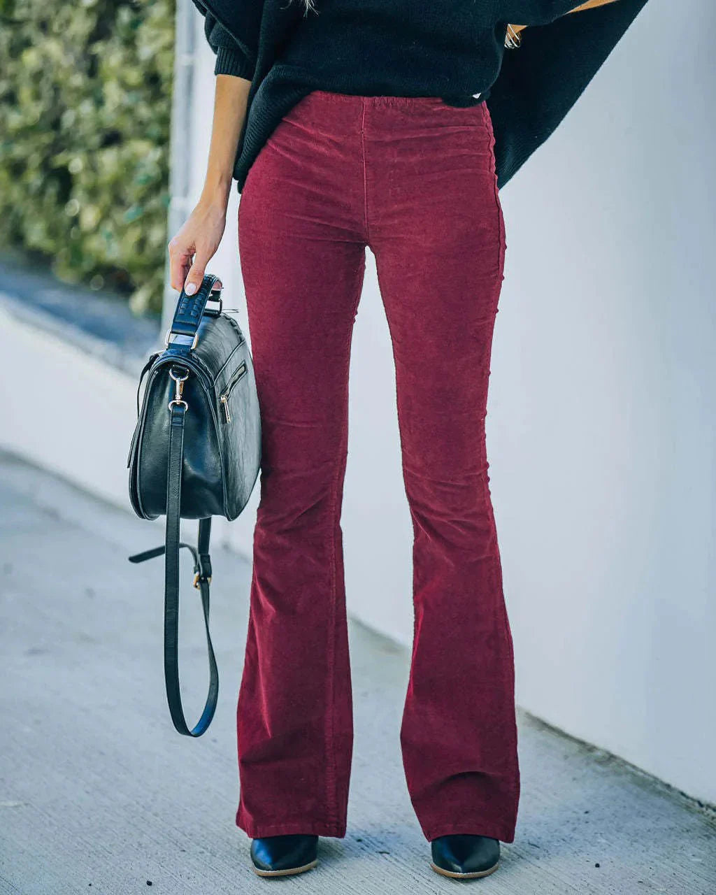Chic High Waist Flare Leg Pants