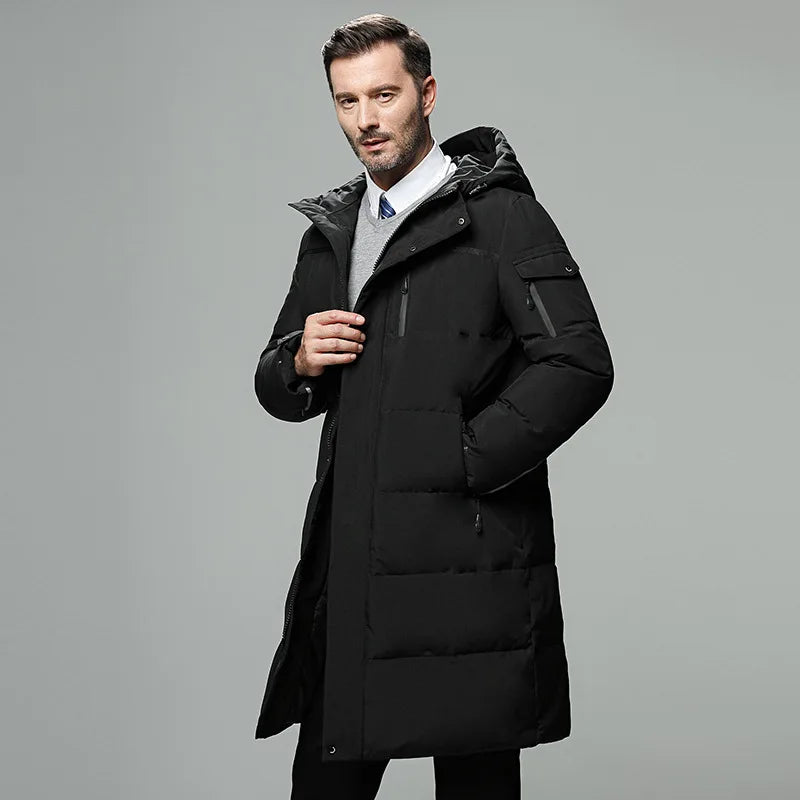 Long Hooded Down Parka Winter Coat