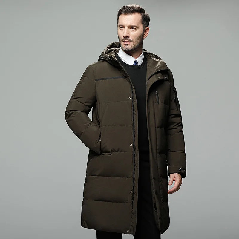 Long Hooded Down Parka Winter Coat