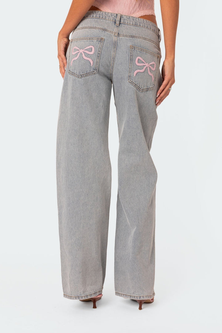 Loose Fit Bow Detail Trousers