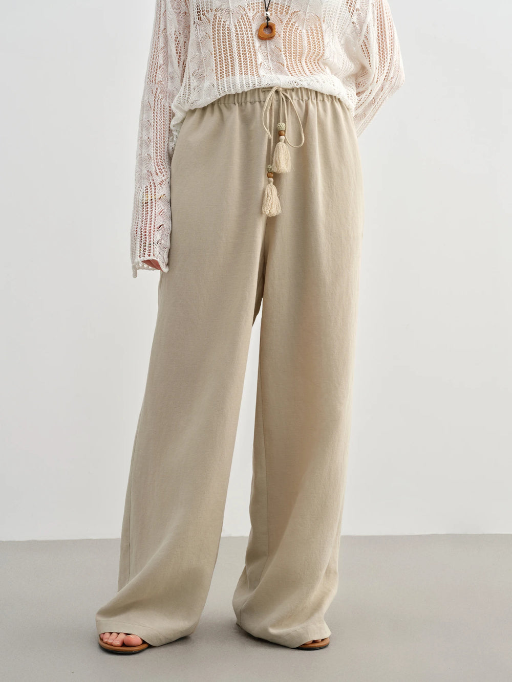 Oversized Tencel Wide Leg Pants