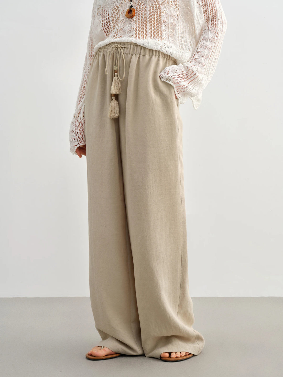Oversized Tencel Wide Leg Pants
