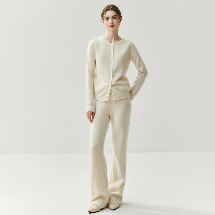 Pure Cashmere High-Waist Knit Pants