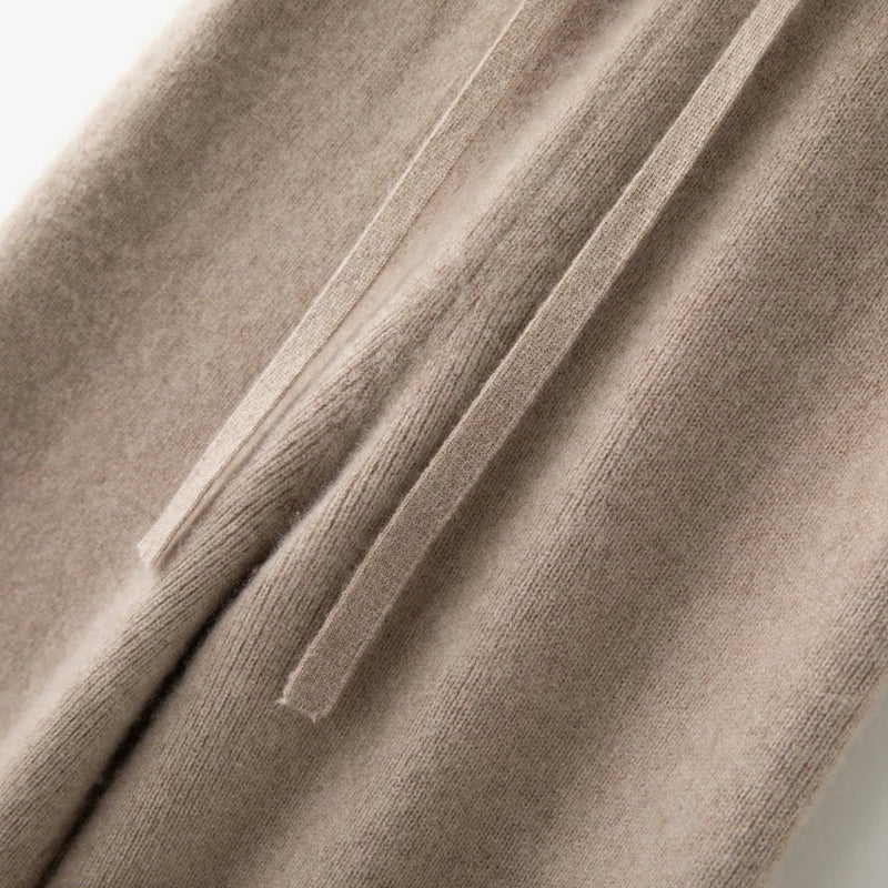 Pure Cashmere High-Waist Knit Pants