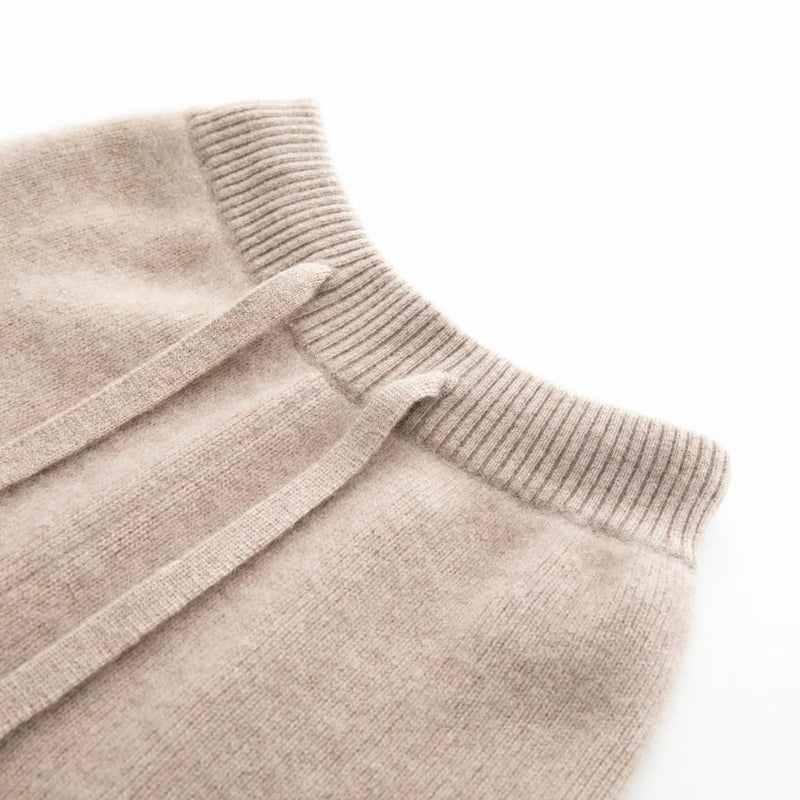 Pure Cashmere High-Waist Knit Pants