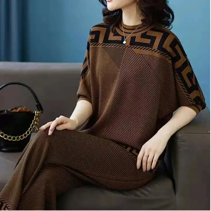 Spring Two-Piece Casual Knit Set