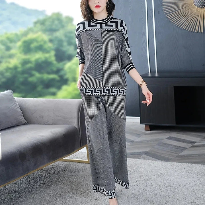 Spring Two-Piece Casual Knit Set