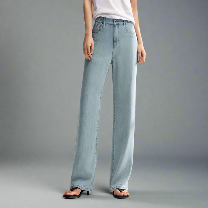 Summer Wide-Leg Denim Trousers
