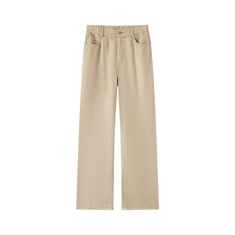 Summer Wide-Leg Denim Trousers