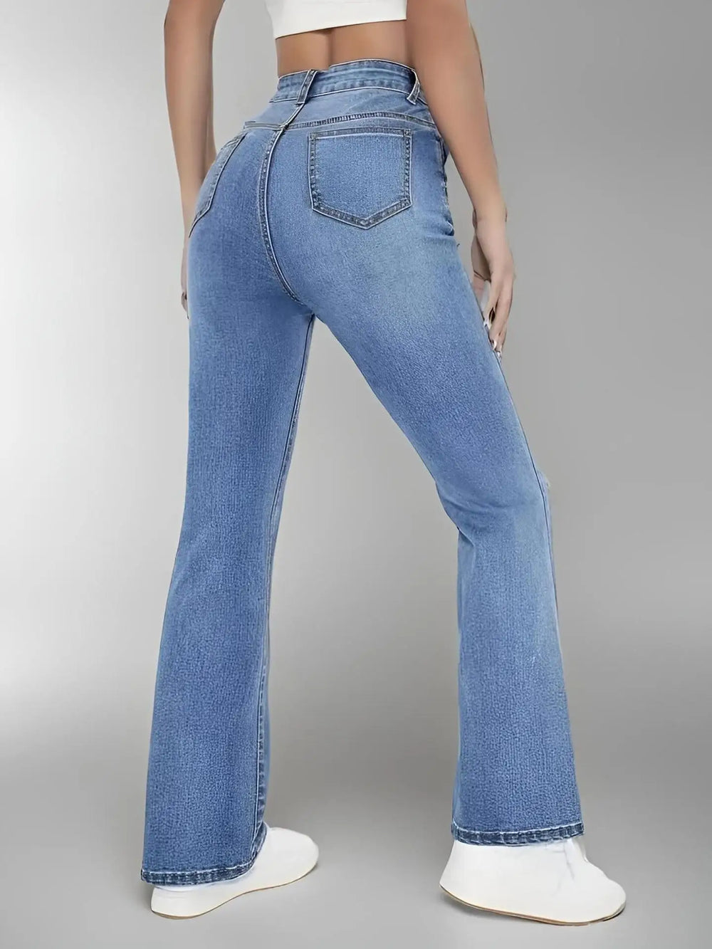 Trendy High Waist Flare Jeans