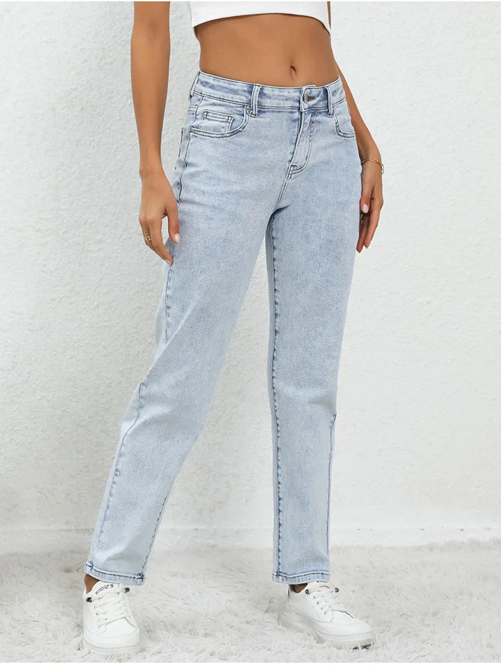 Vintage Mid Waist Light Blue Jeans
