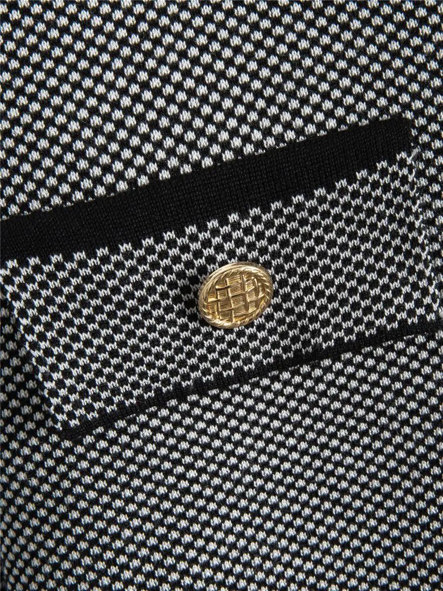 Women's Cashmere Blend Contrast Trim Knit Suit