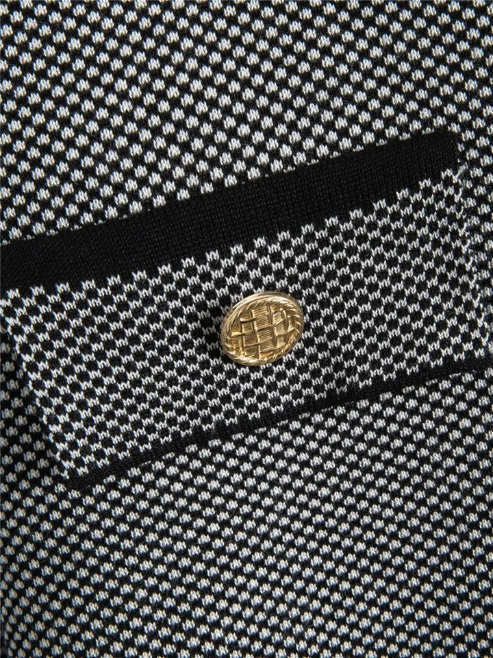 Women's Cashmere Blend Contrast Trim Knit Suit