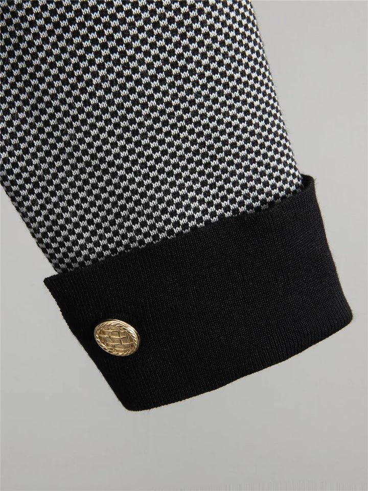 Women's Cashmere Blend Contrast Trim Knit Suit