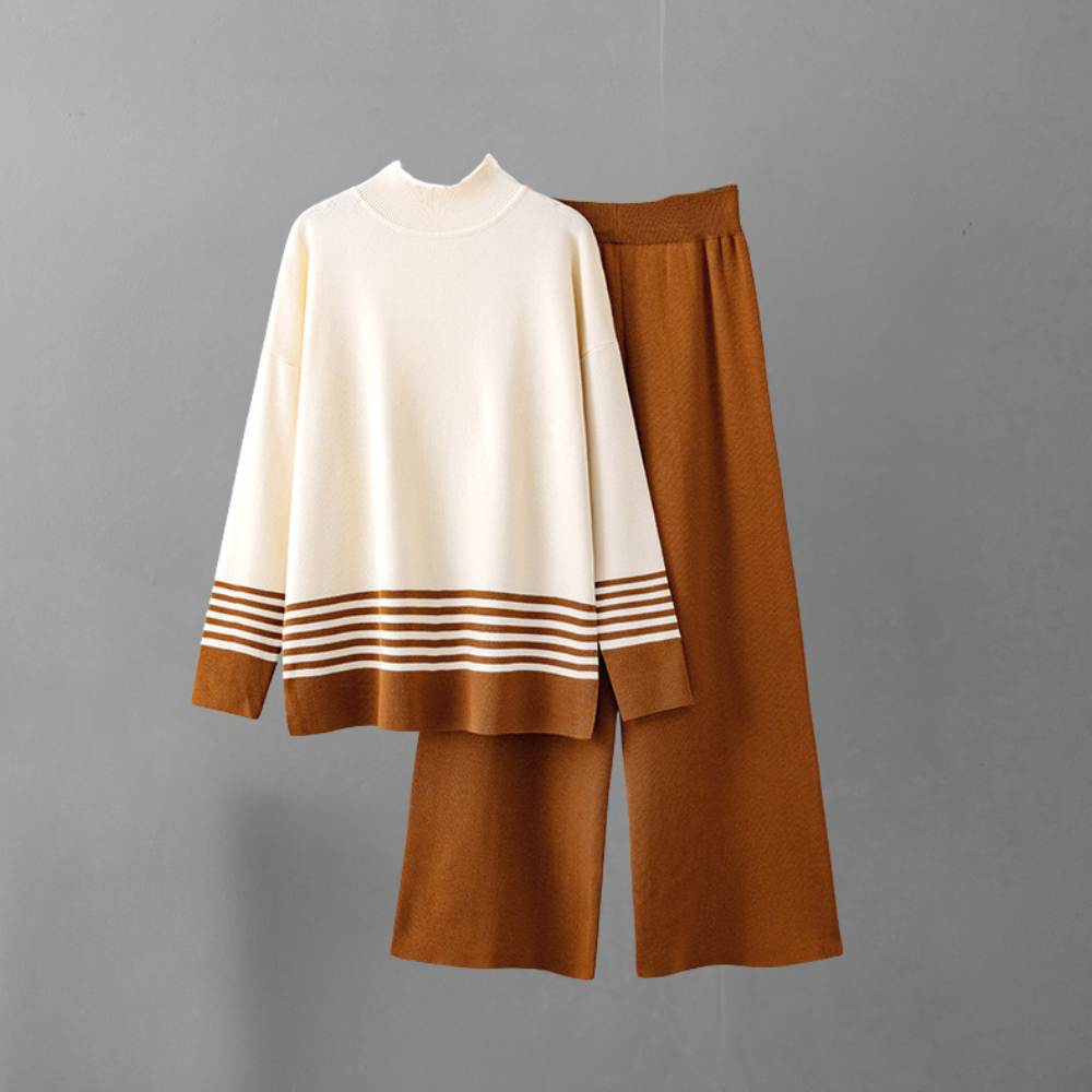 Women's Elegant Knit Sweater Pant Set