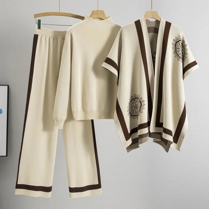 Women's Three-Piece Knit Lounge Set