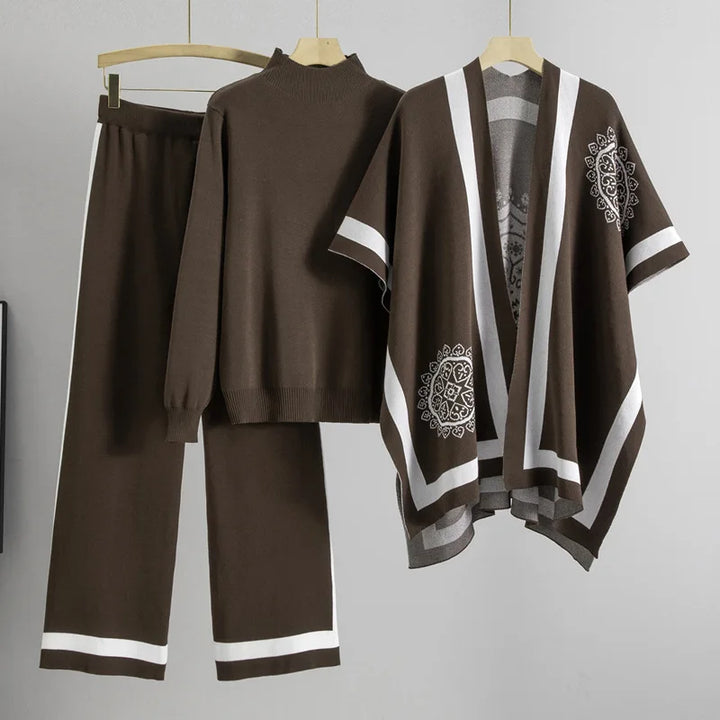 Women's Three-Piece Knit Lounge Set