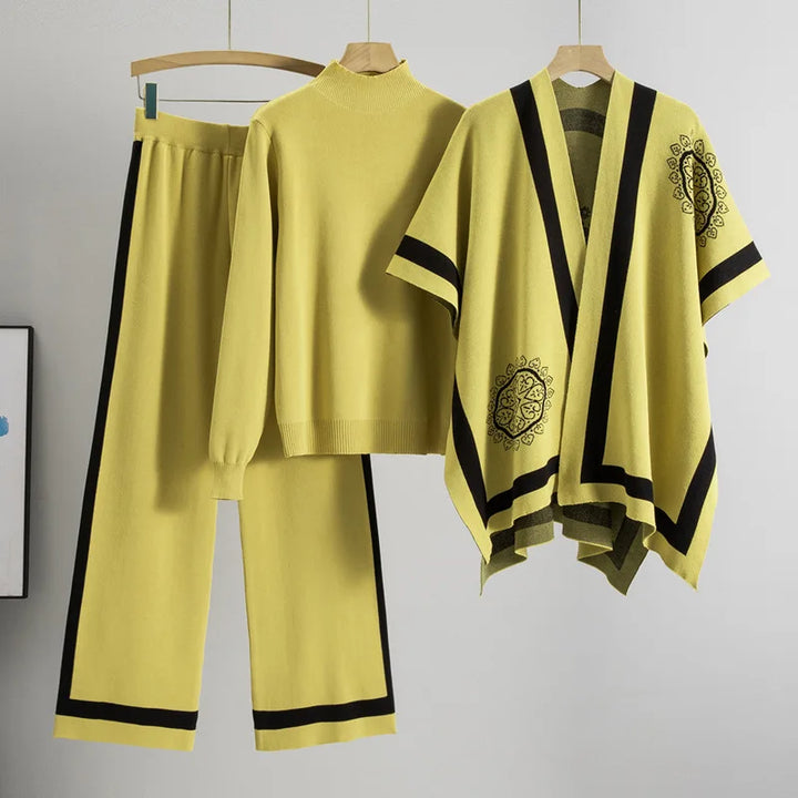 Women's Three-Piece Knit Lounge Set