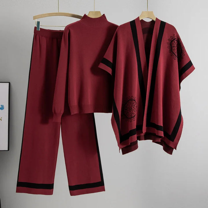 Women's Three-Piece Knit Lounge Set