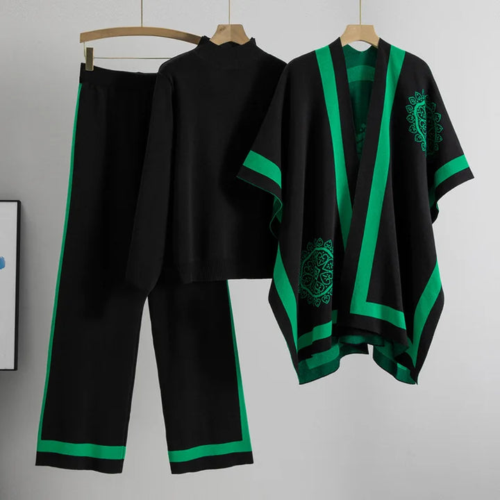 Women's Three-Piece Knit Lounge Set