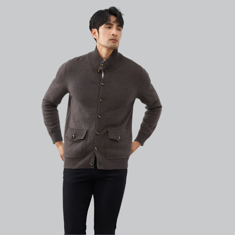 Cashmere Button-Up Cardigan