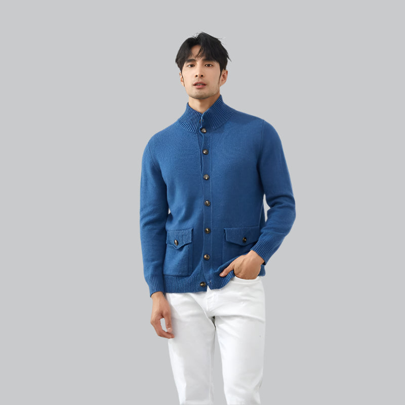 Cashmere Button-Up Cardigan