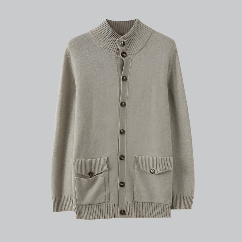 Cashmere Button-Up Cardigan