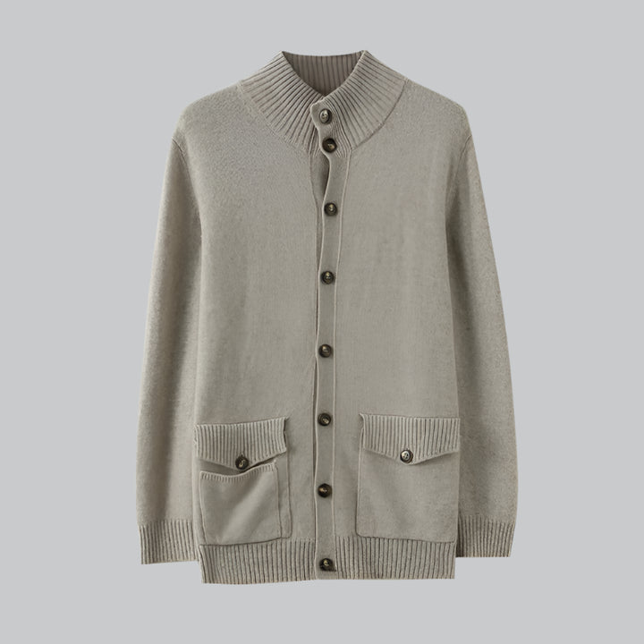 Cashmere Button-Up Cardigan