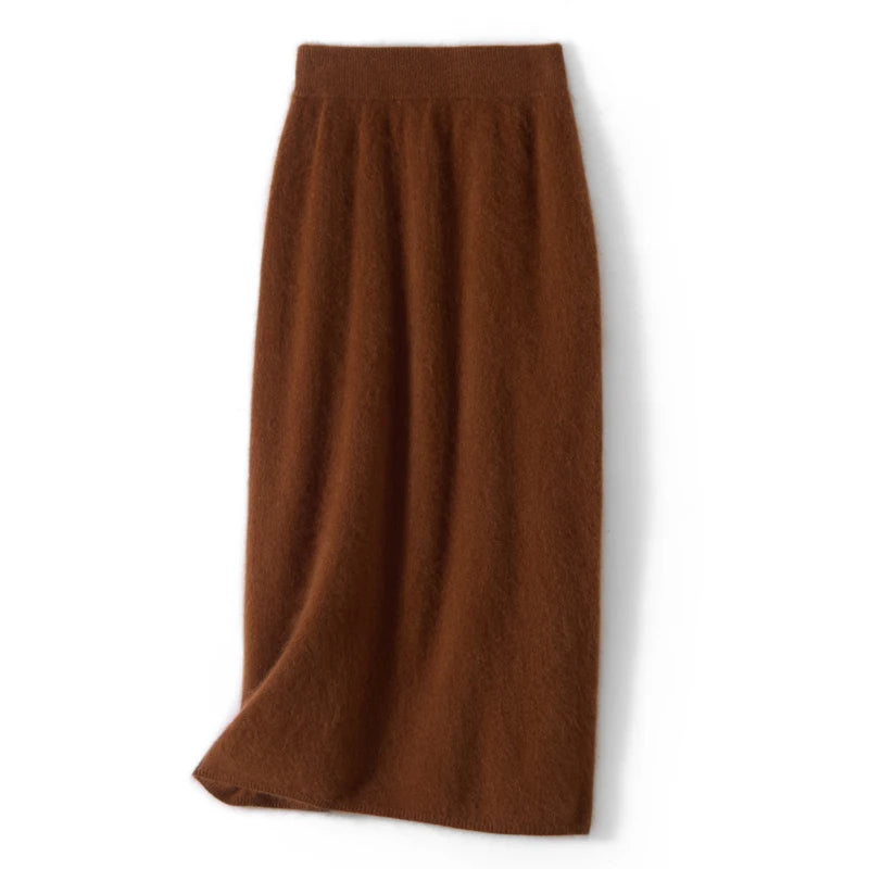 Cashmere A-Line Midi Skirt