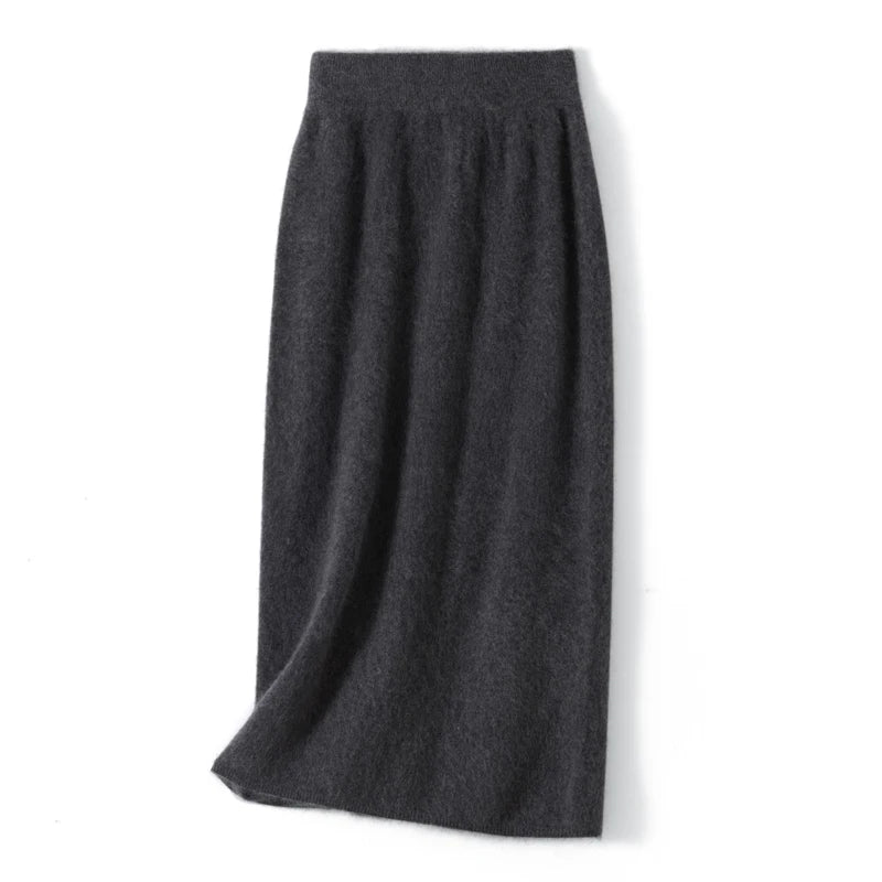Cashmere A-Line Midi Skirt