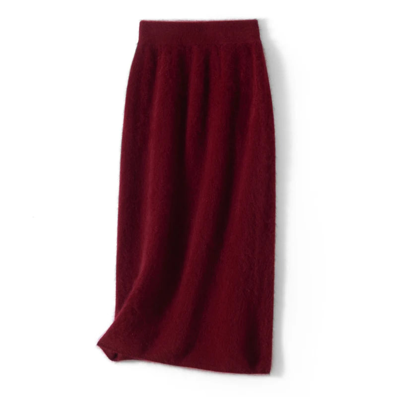 Cashmere A-Line Midi Skirt