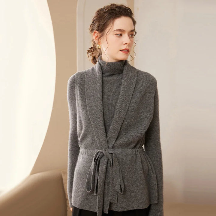 Cashmere Belted Knit Vest