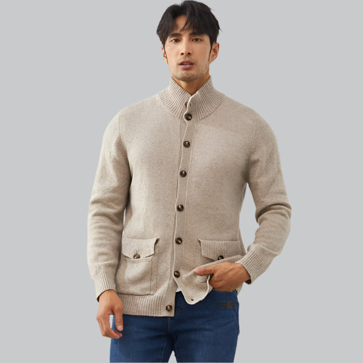 Cashmere Button-Up Cardigan