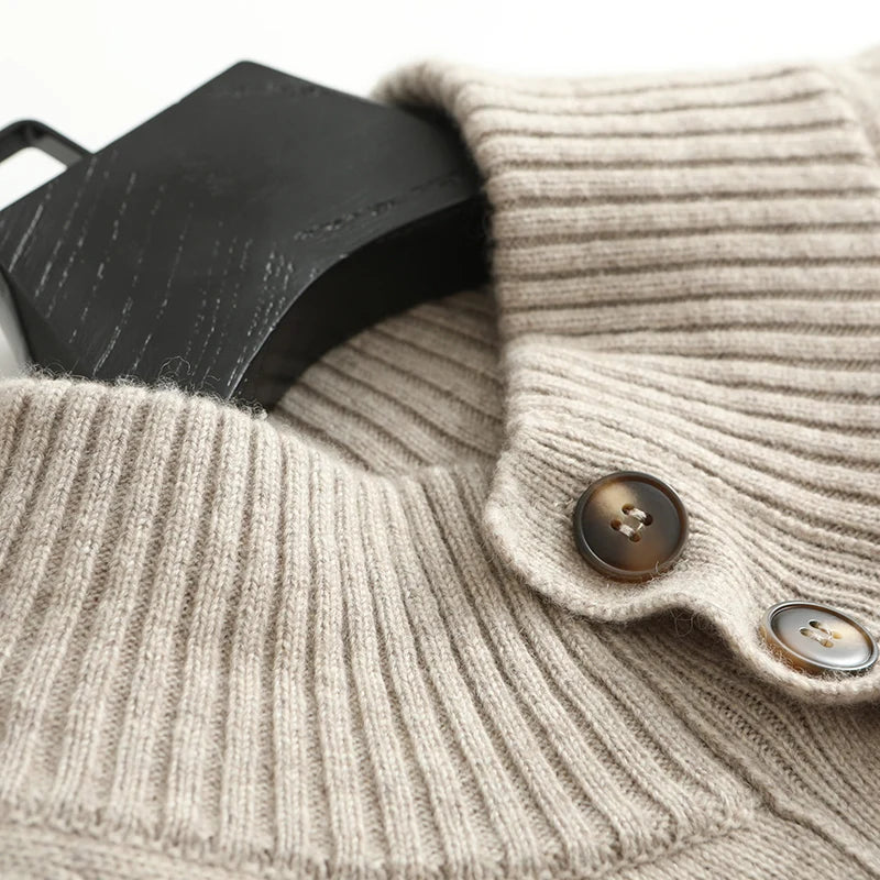 Cashmere Button-Up Cardigan
