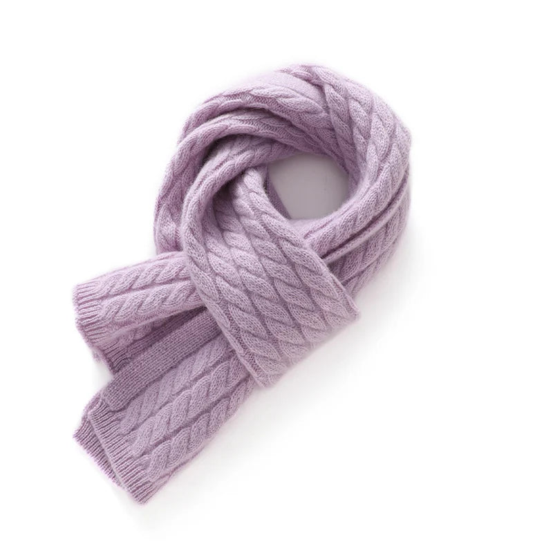 Cashmere Cable Knit Scarf