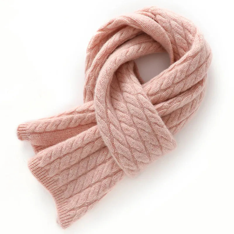Cashmere Cable Knit Scarf