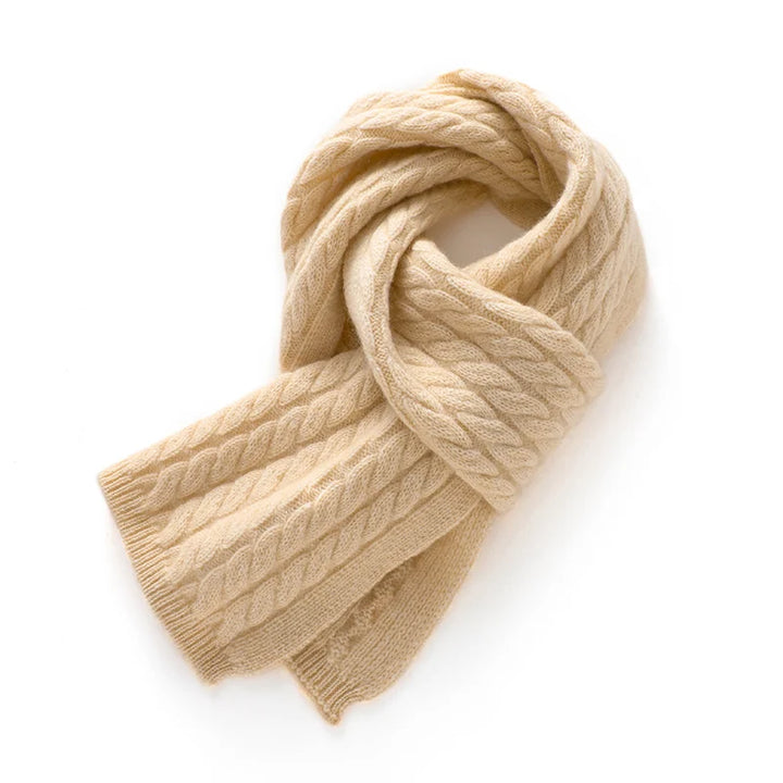 Cashmere Cable Knit Scarf