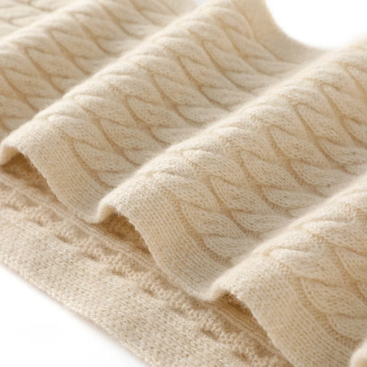 Cashmere Cable Knit Scarf