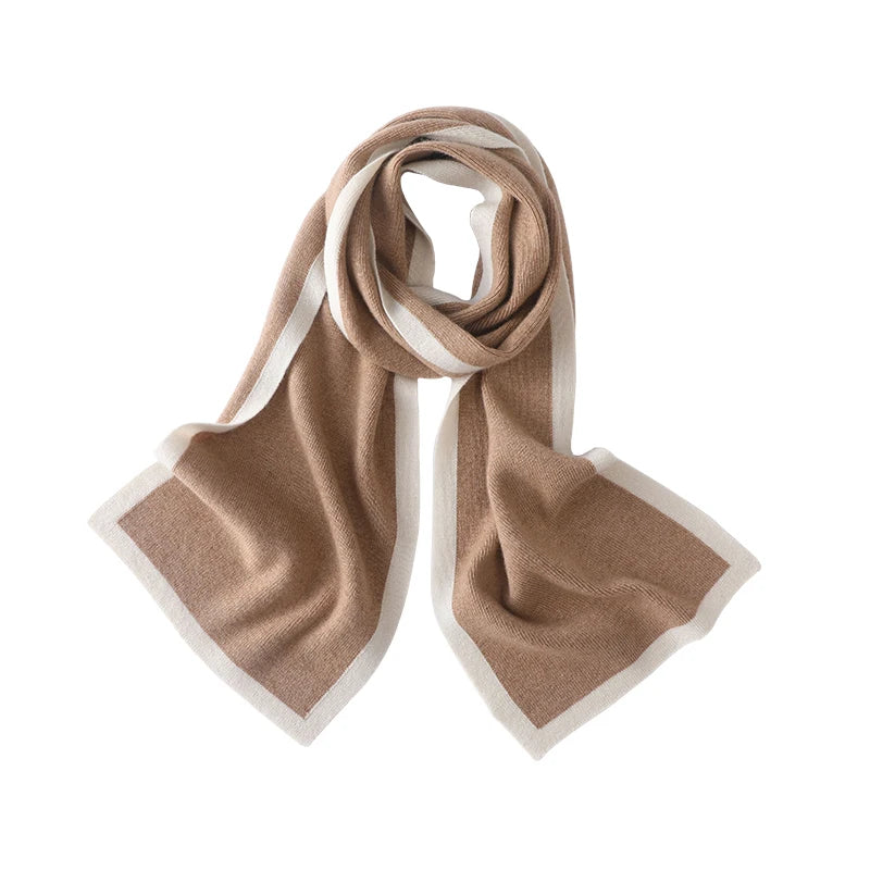 Cashmere Colorblock Knit Scarf