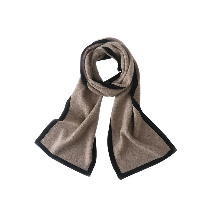 Cashmere Colorblock Knit Scarf