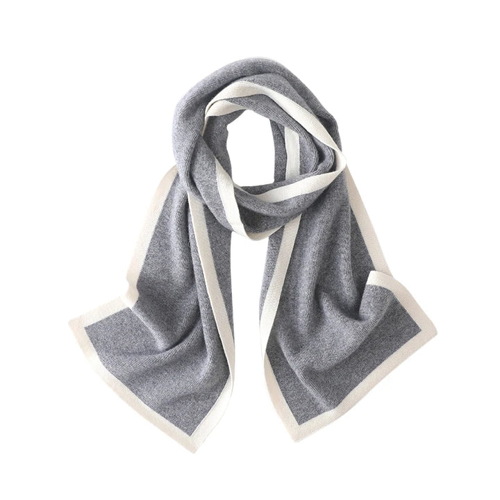 Cashmere Colorblock Knit Scarf