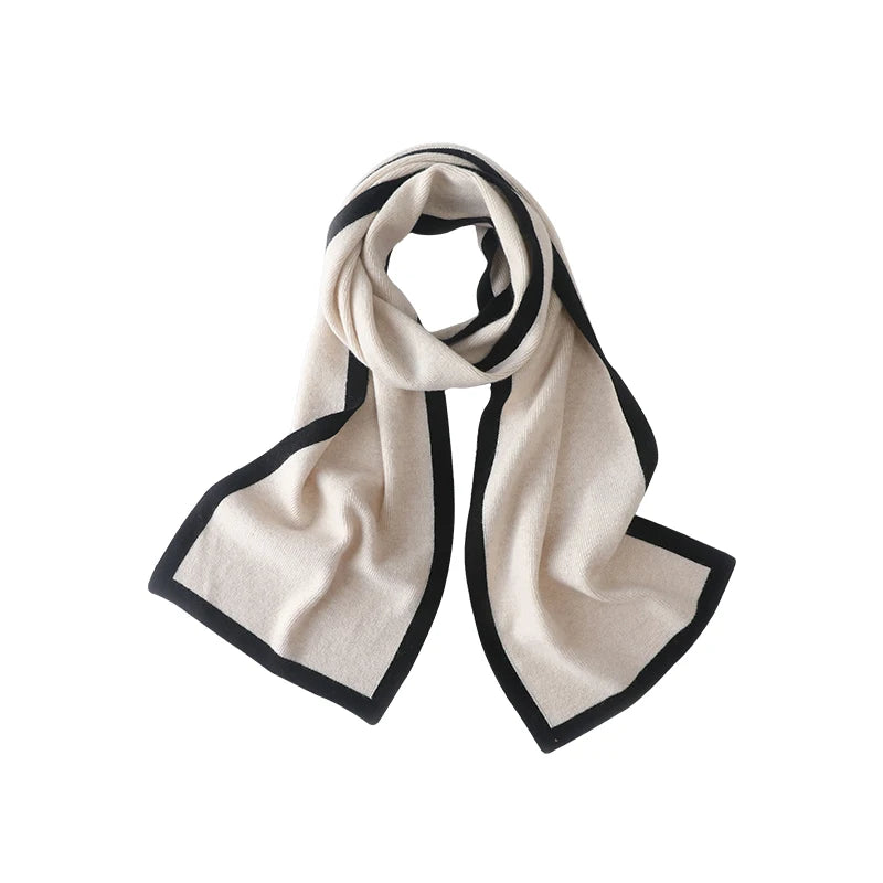 Cashmere Colorblock Knit Scarf