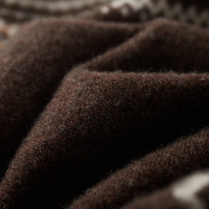 Cashmere Fair Isle Quarter-Zip Sweater