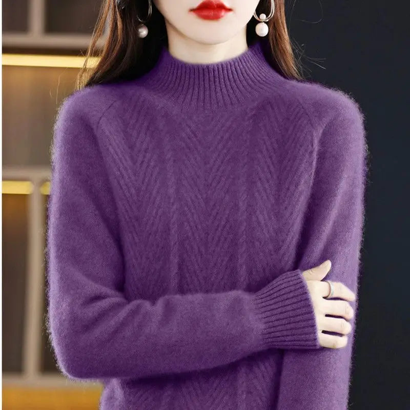 Cashmere Half High Neck Sweater