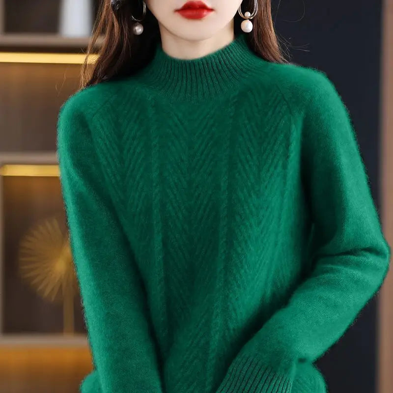 Cashmere Half High Neck Sweater