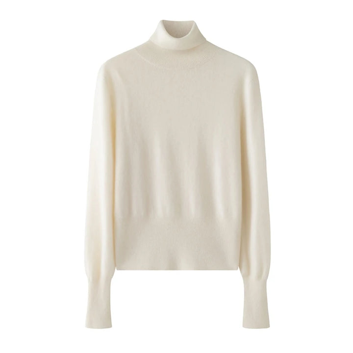 Cashmere High Neck Slim Fit Knit Sweater