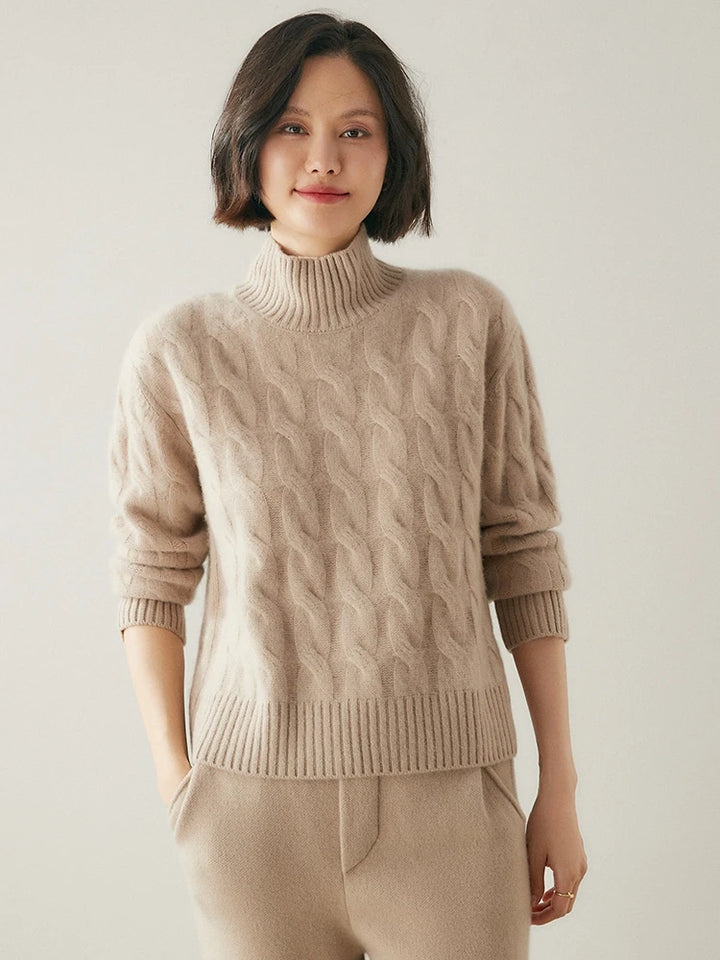 Cashmere High Neck Sweater
